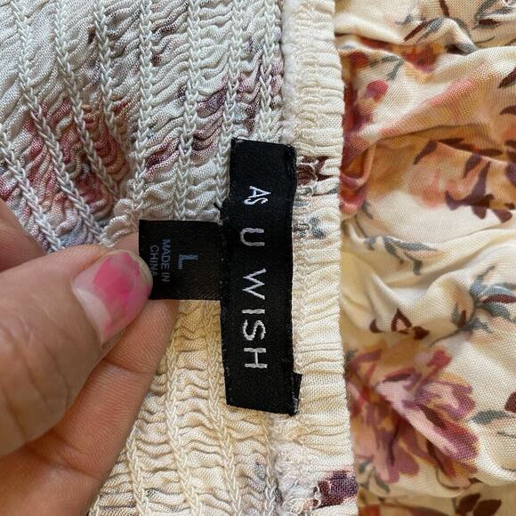 AsUWish WomenL Floral Cottagecore Coquette HighLow Summer Coastal Highwaist Boho - Picture 4 of 9